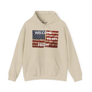 Torn American Flag Stitched with Gold Thread Hoodie | Unity, Patriotism