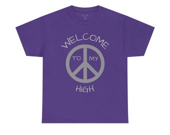 Camiseta unisex con el símbolo de la paz "Bienvenido a mi instituto"