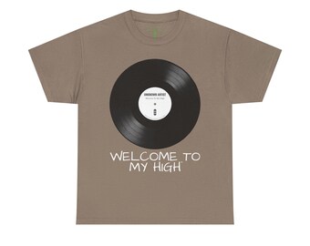 Camiseta con diseño de disco de vinilo "Welcome to My High" / Camiseta musical