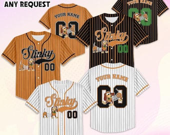 Custom Slinky Dog Baseball Jersey, Personalized Disney Toy Story Baseball Shirt, Matching Disney Trip Outfit, Birthday Gift