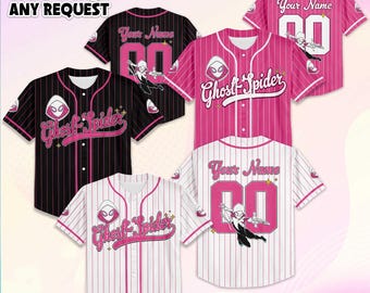 Personalized Ghost-Spider Baseball Jersey, Custom Superhero Outfit