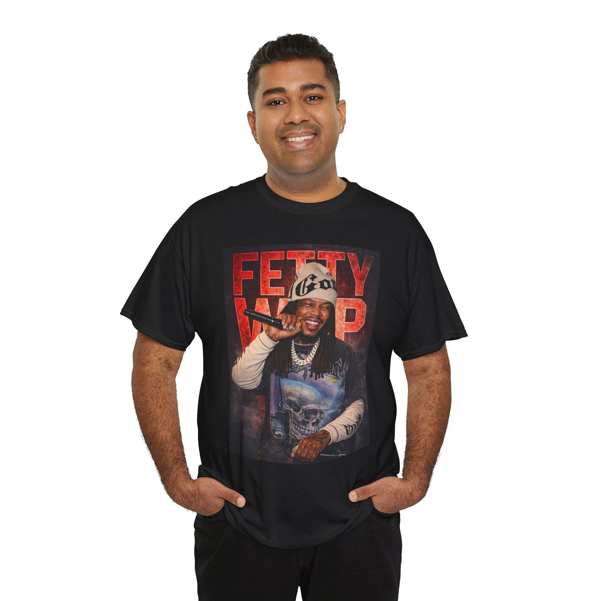 Fetty Wap raptee ラップtシャツ Fetty Wap Smiling Rapper Portrait Unisex Tee | Graphic Music