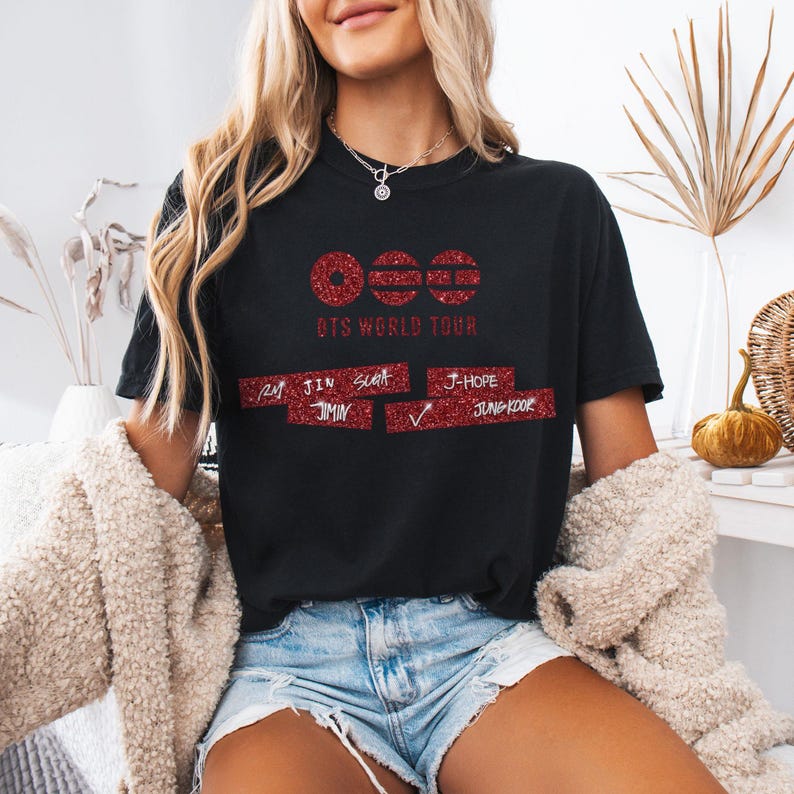 Arirang BTS Shirt, Comfort Colors® BTS World Tour 2026 Tee, Bangtan Kpop Army Shirt, BTS Member Graphic Tee image 3