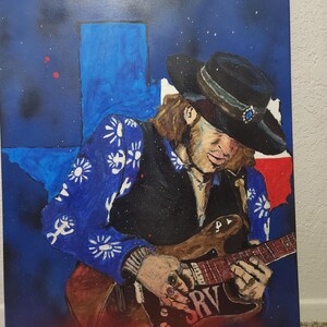 Stevie Ray Vaughan Painting - Etsy