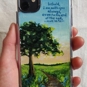 Gepersonaliseerde handgeschilderde telefoonhoes, originele aangepaste kunst voor telefoon