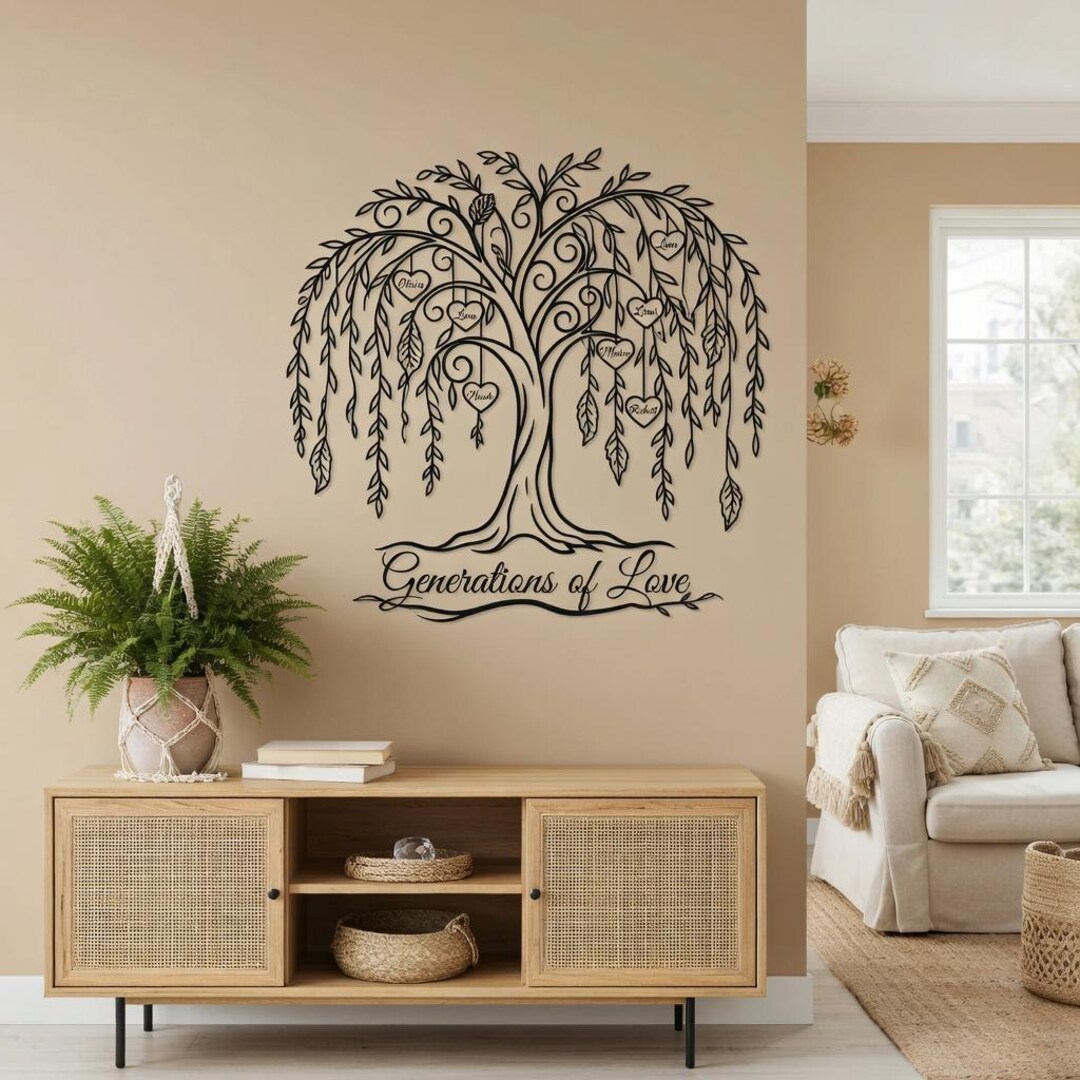 Generations of Love Family Tree Wall Decor, Personalized Family Tree ...