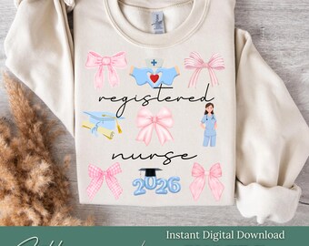 Fichier png d'infirmière autorisée Coquette | Fichier numérique d'infirmière | Jolie coquette RN Design | Conception tendance d'infirmière autorisée | Idée cadeau pour diplômés infirmière autorisée