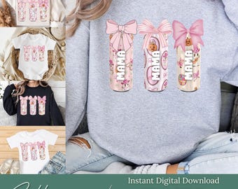 Fichier PNG pour Halloween en famille | Fichier numérique Halloween coquette | Conception mignonne d'Halloween | Halloween tendance png |  Joli modèle d'automne pour maman et mini