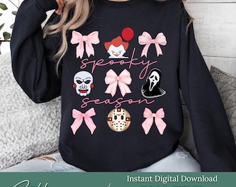 Coquette de personnages d'Halloween effrayants fichier Png | Fichier numérique Halloween coquette | Conception mignonne d'Halloween | Modèles d'Halloween tendance | Il | Scie