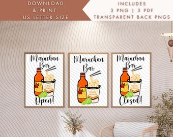 Enseigne de bar Maruchas en téléchargement numérique | Instant Noodles Enseigne De Bar Pour Evénements | Fichier PNG mignon de nouilles | Marucha et salsa au limon Png et PDF