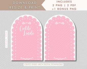 Fichier numérique PNG et PDF Cielito Lindo Baby Shower Talavera Arch | Baby Shower à l'espagnole | Arche Talavera de style mexicain