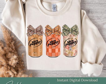 Fichier PNG | Fichier numérique d'automne | Dessins mignons d'automne | Automne tendance png | Soda Pop png | Mme Pepper Drink png