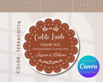 Cielito Lindo Canva Editable Label Designs | Cielito Lindo Theme Stickers | Cielito Lindo Digital Download | Cielito Lindo Babyshower Labels