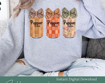 Soda Pop Girl Fall Png File | Pepper Fall Digital File | Cute Fall Design | Trendy Fall Png |  Soda png | Coquette Soda Png | Fall coquette