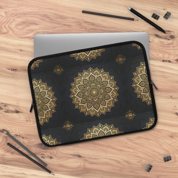Henna Floral Laptop Sleeve | Mehndi Pattern Sleeve