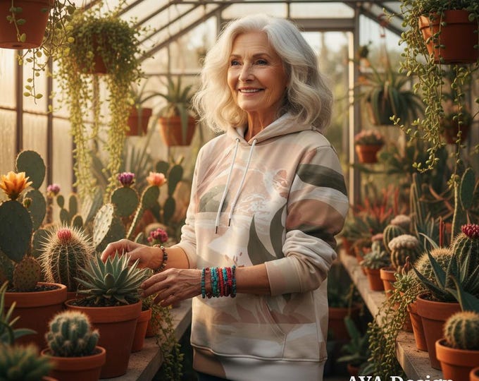 Abstract Earth Tone Hoodie | Watercolor Nature Pullover Sweatshirt