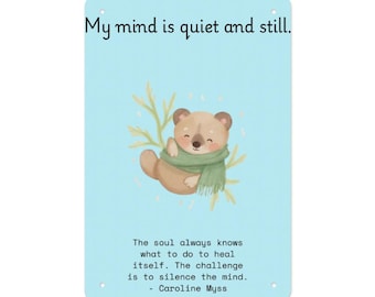 Watercolor Animal Affirmation Signs | Therapy Office Decor, Anxiety Relief Metal Art