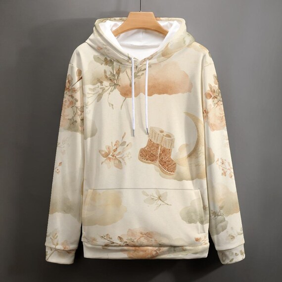 Boho Mama Maternity Hoodie | Watercolor Floral Pregnancy Sweatshirt | Oversized Comfort Top