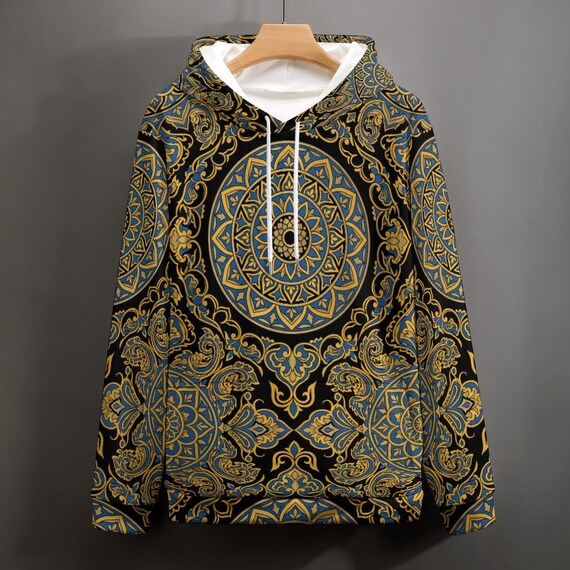Medieval Gothic Renaissance Hoodie - Nu Goth All Over Print Streetwear Plus Size Unisex