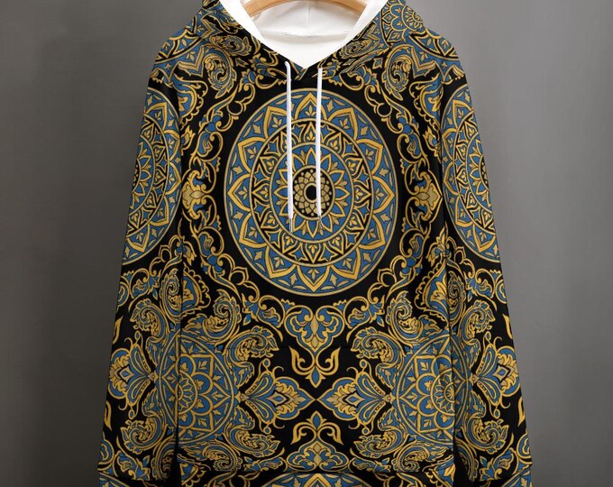 Medieval Gothic Renaissance Hoodie - Nu Goth All Over Print Streetwear Plus Size Unisex