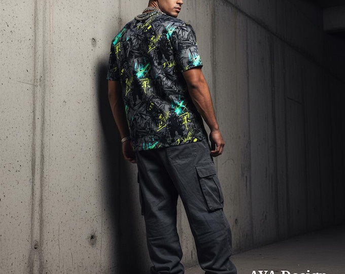 Dark Anime Cyberpunk Streetwear Shirt | All Over Print Graphic Tee