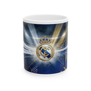 Mok Real Madrid-embleem | Keramische koffiekop 11oz 15oz afbeelding 1