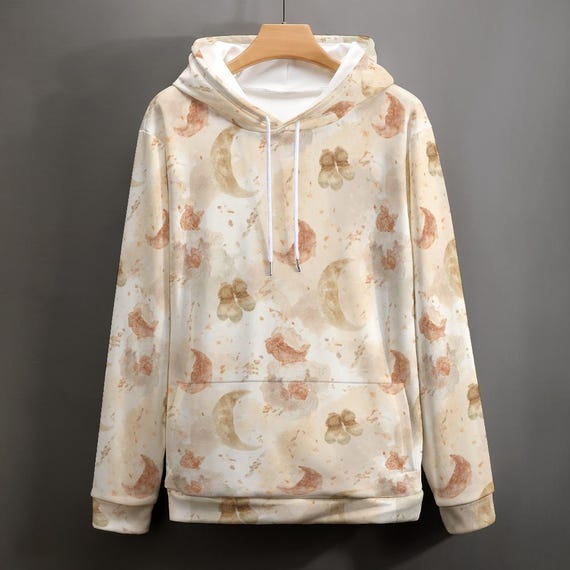 Cozy Mama Hoodie | Watercolor Moon Baby Shoes Pullover | Postpartum Gift