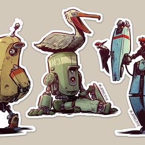 Robot and Bird: Sticker-set 1 image 1