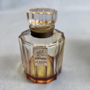 Vintage Empty Sortilege Le Galion Paris Perfume Bottle With Box France