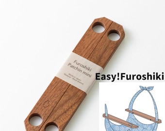 SMALL or LARGE type　Furoshiki Wood handle - Patchin black walnut