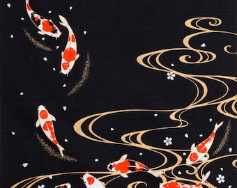 Furoshiki Tissu de coton traditionnel japonais 50cmX50cm Carpe (Nisiki-goi)