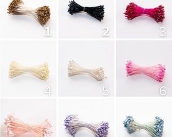 Artificial Flowers Double Head Pearl Stamen Craft Handmade Decoration DIY Accessories flower pip