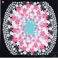 Large Furoshiki Japanese Cotton Cloth colorful sakura  size 107cm(42inch) made in Japan Eco
