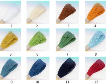 Japanisches Sashiko-Nähgarn von Olympus, 20 m Baumwollgarn, 29 Grundfarben, Sichtbare Ausbesserung, Stickerei & Boro-Stickerei