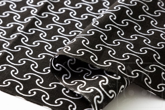 Tenugui Japanese Traditional Cotton towel 35x90cm (13" x 35").. -kantsunagi black