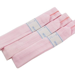 Three Koshihimos Japanese pink regular size,muslin,for wearing Kimono,kitsuke,koshi-himo