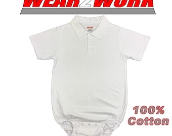 WEAR2WORK ホワイトポロボディスーツ 失禁