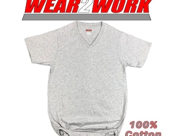WEAR2WORK ヘザーグレー Vネック ボディスーツ 失禁