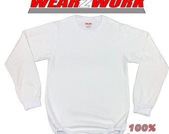 WEAR2WORK ホワイト 長袖 ボディスーツ 失禁