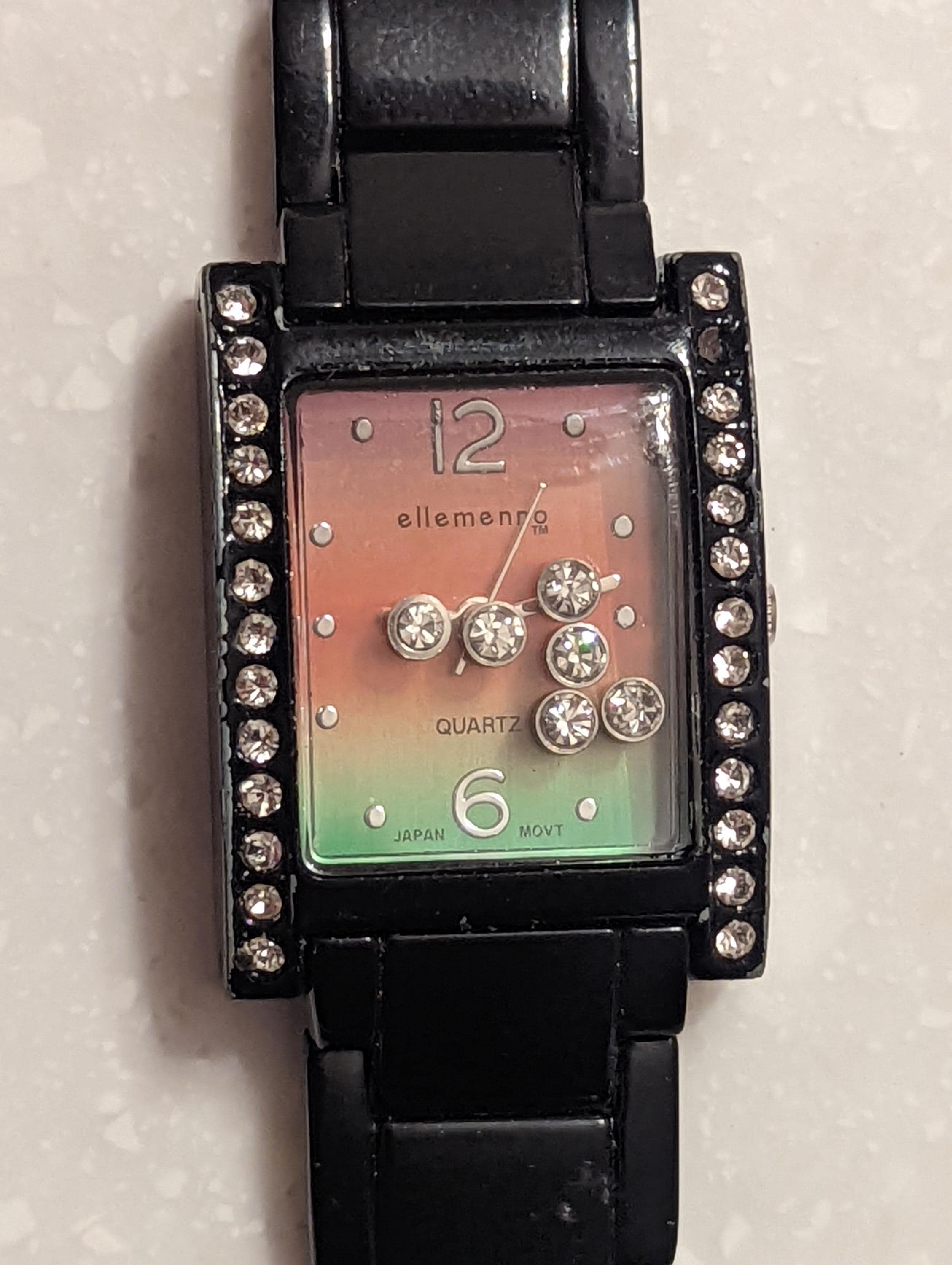 accutime rhinestones genuine leather watch Accutime Rhinestone Watches for Women | Mercari main image 4