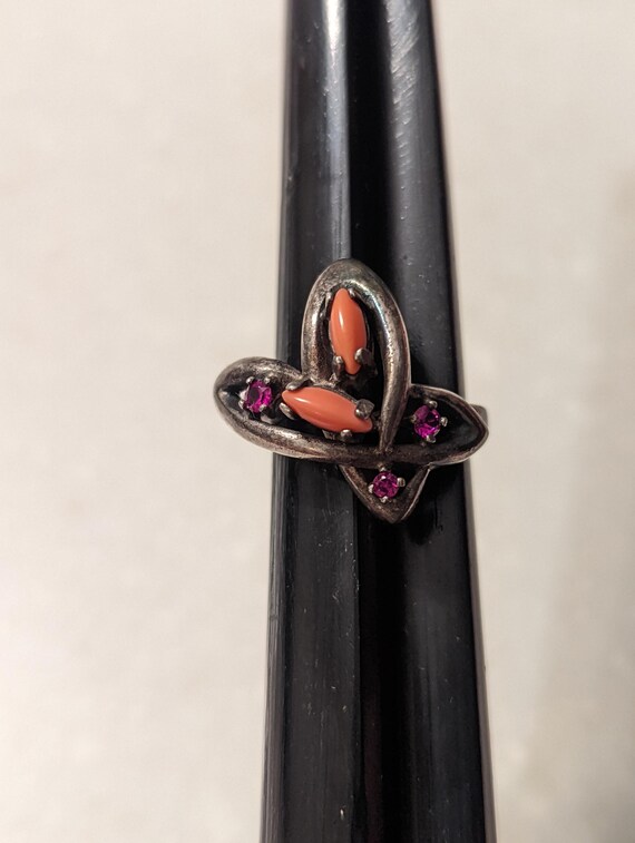 Sterling silver orbiting jewels ring - vintage