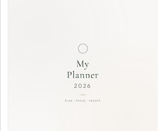 2026 Printable Planner – Digital PDF | Full Year | Monthly & Weekly