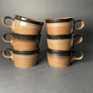 Set of 6 Vintage Mikasa Stone Mountain Bistro Cups