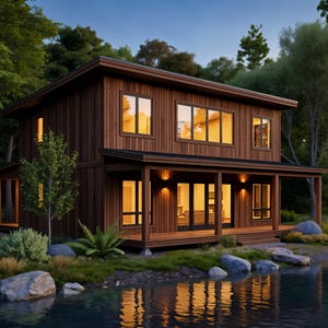 36' x 24' Modern 2 Bedroom ADU Cabin Architectural Plans – 1390 SF Custom Lean-To Design Blueprints PDF image 13