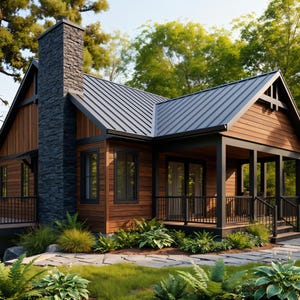 40' x 26' Craftsman ADU Home Plans – 795 SF Custom 1 Bedroom Cabin Blueprints (PDF)