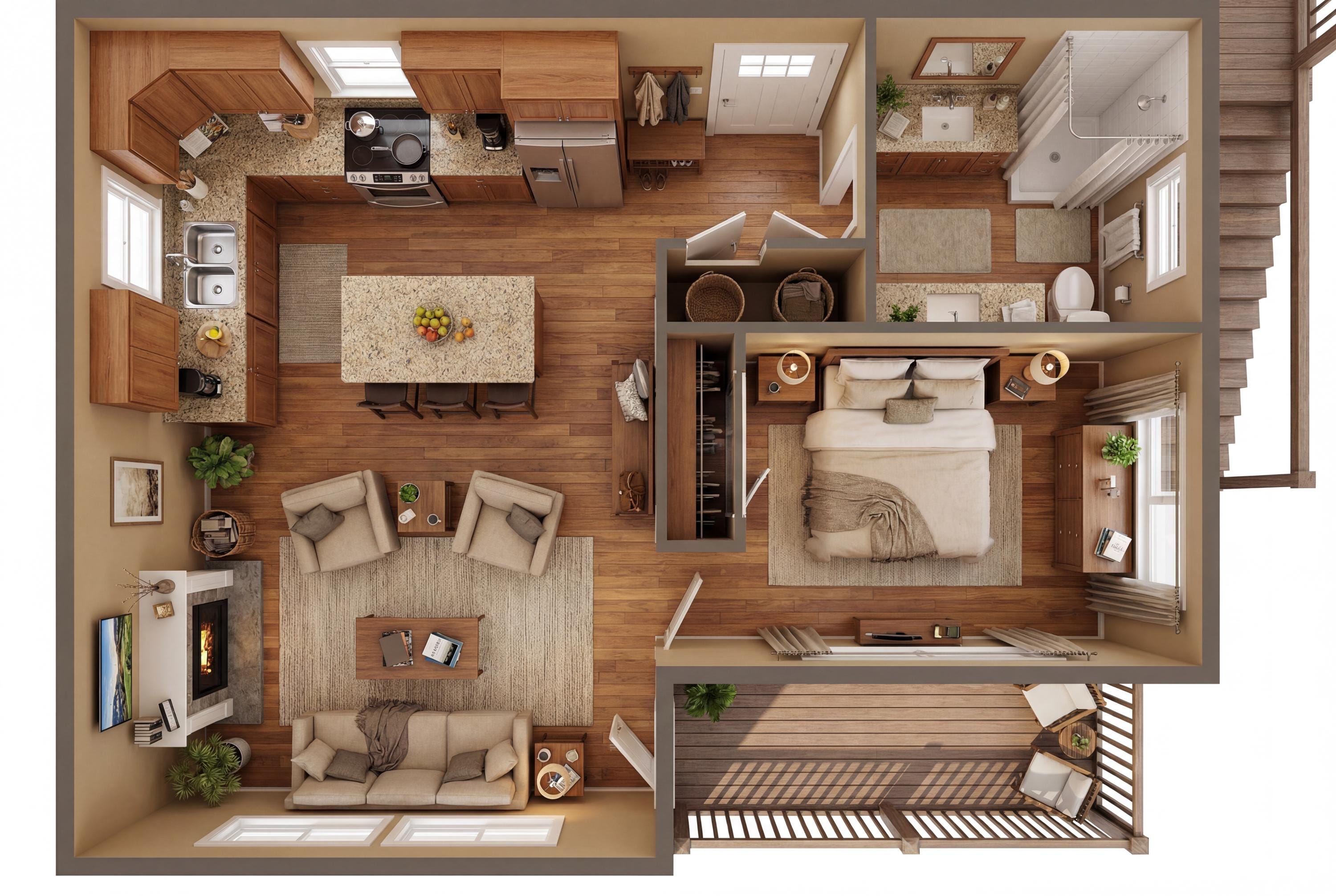 30' X 25' Modern 2 Car ADU Garage Architectural Plans - 575SF Custom ...