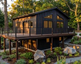 31' x 31' Modern Bungalow House Architectural Plans - Custom 1787SF 2 Bedroom Home Blueprints PDF