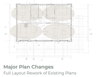 Major Plan Modifications Add-On | Full Layout Redesign of House, Cabin & Garage Plans | Custom PDF Update