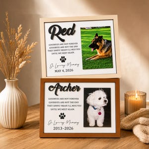 Cat Lover Gift Personalized Wooden Pet Picture Frame, Custom Cat Photo Frame, Pet Memorial Keepsake, Cat Mom Gift, Pet Home Decor