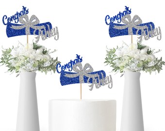 3 Personalized Graduation Party Decorations / Graduation Diploma Centerpiece / 2026 Table Centerpiece / Cake Topper